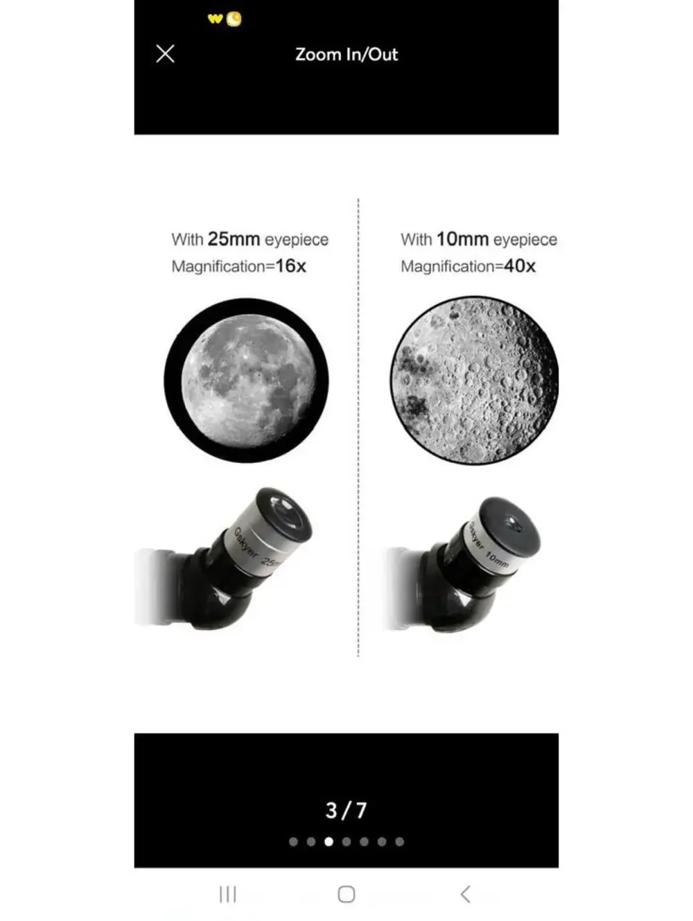 Gskyer Telescope, 70mm Aperture 400mm AZ Mount Astronomical Refracting Telescope
